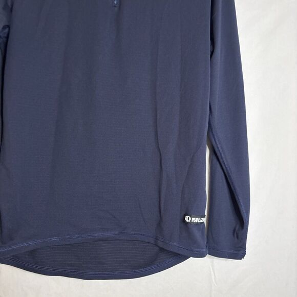 Pearl Izumi Vintage Navy Blue X-Static 1/4 Zip Long Sleeve Pullover Men's Large - Picture 4 of 14